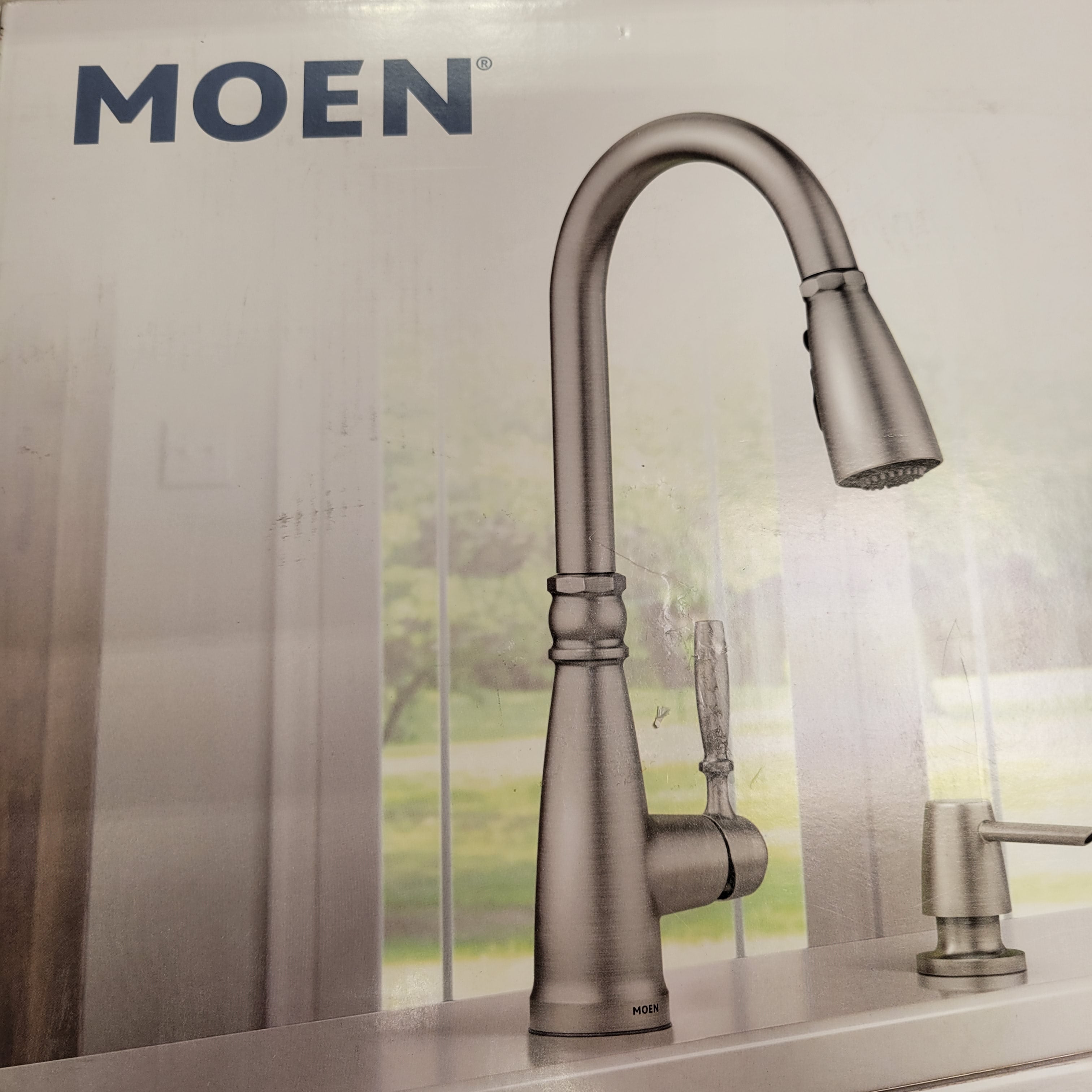 Boman Single Handle Pull-Down Sprayer Kitchen Faucet, Stainless Steel (7627304239342)